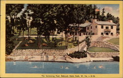 The Swimming Pool, Babcock State Park, W. Va. -D-36 Postcard