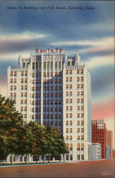 Santa Fe Building and Polk Street, Amarillo, Texas Postcard