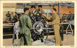 Checking Valves on Radial Engine, Chanute Field Rantoul, IL Postcard Postcard