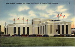 Sam Houston Coliseum and Music Hall, located in Houston's Civic Center Texas Postcard Postcard