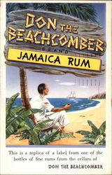 Don the Beachcomber replica label Postcard