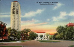 The Mall, University of Michigan Ann Arbor, MI Postcard Postcard