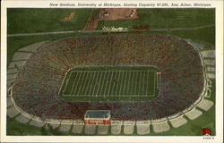 New Stadium, University of Michigan Ann Arbor, MI Postcard Postcard