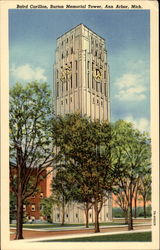 Baird Carillon Atop Burton Memorial Tower Ann Arbor, MI Postcard Postcard