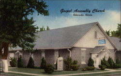 Gospel Assembly Church Eldorado, IL Postcard Postcard