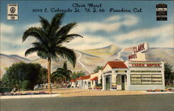 Clark Motel Pasadena, CA Postcard Postcard