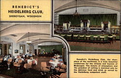 Benedict's Heidelberg Club Sheboygan, WI Postcard Postcard