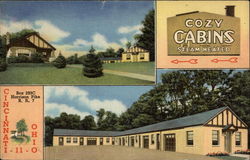 Cozy Cabins, Box 293C harrison Pike, R .R. 7 Cincinnati, OH Postcard Postcard