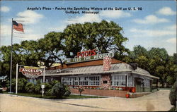 Angelo's Place - Facing the Sparkling Waters of the Gulf on U.S. 90 Postcard