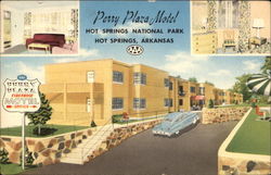 Perry Plaza Motel Hot Springs, AR Postcard Postcard