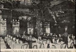 Colaizzi's Table d'Hote New York, NY Postcard Postcard