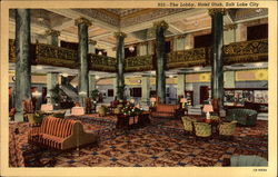 The Lobby, Hotel Utah Postcard