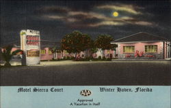 Motel Sierra Court Postcard