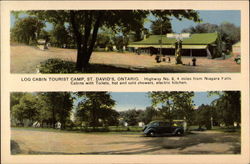 Log Cabin Tourist Camp Postcard