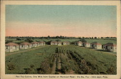 Red Top Cabins, One Mile from Quebec on Montreal Road Postcard