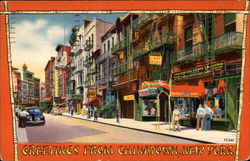 Greetings from Chinatown, New York New York City, NY Postcard Postcard