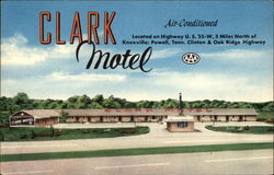 Clark Motel Powell, TN Postcard Postcard