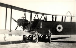 Large Military Biplane Aircraft Postcard Postcard