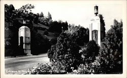 Entrance to Memorial Park Postcard