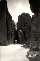 Needles Eye Tunnel on Needles Highway So. Dak. Blackhills L-313 Postcard