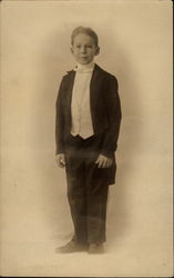 Young Boy in Formal Attire Postcard