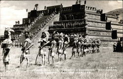 Warriors in Mexico at a Pyramid Postcard