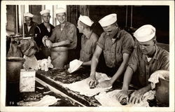 Navy Men Cooking Postcard Postcard