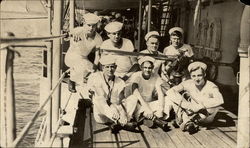 Gun & Crew Naval Vessel Navy Postcard Postcard