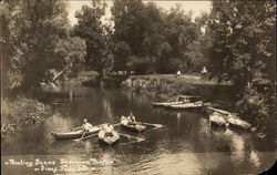 Boating Scence at Sherman Lake Sioux Falls, SD Postcard Postcard