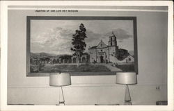 Painting of San Luis Rey Mission Postcard