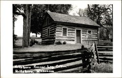 Hillsboro Pioneer Log Cabin Postcard