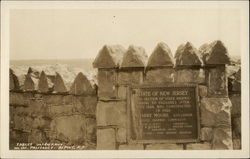 Tablet on Lookout Palisades Alpine, NJ Postcard Postcard