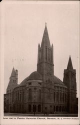 Peddie Memorial Church in Newark Postcard