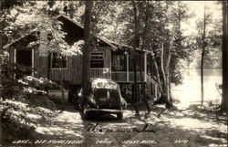 Lake..Old Homestead Cabin Postcard