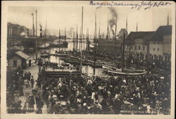 Norwegian fish market Bergen, Norway Postcard Postcard