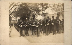 Military Men in Formal Uniform Postcard