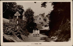 Automobile Association School Sign New Coventry, England Postcard Postcard