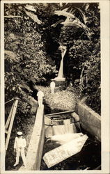 Sailors at waterfall Postcard