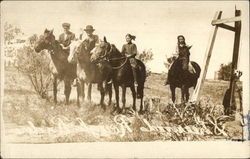 People Riding Horses Postcard