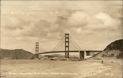 Golden Gate Bridge from Baker's Beach San Francisco, CA Postcard Postcard