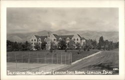 Talkington Hall and Courts - Lewiston State Normal Postcard