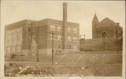 School Building Postcard