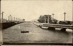 Two men in a boat Postcard