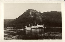 Steamship on Lake Postcard