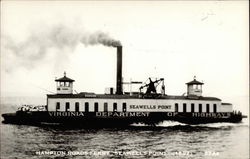 Hampton Roads Ferry " Seawalls Point " (1887) Ferries Postcard Postcard