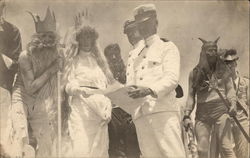 1908 Neptune Party Crsooing the Equator Postcard