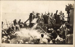 Neptune party crossing the equator Postcard