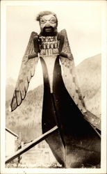 Bow piece of a Native American canoe Postcard