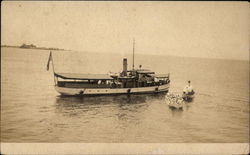 Large Boat and Two Small Boats Postcard