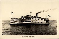 The Statue of Liberty Boat Postcard